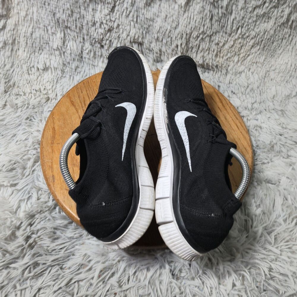 Nike Free Flyknit Breathable Black Athletic Running Low Top Sneaker Size 12.5 - Picture 4 of 10